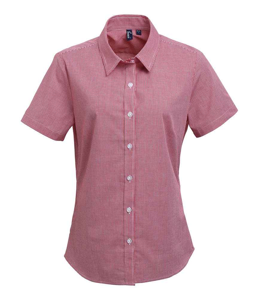 Premier Lds Microcheck S/S Shirt