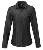 Premier Lds Jeans Stitch Denim Sht
