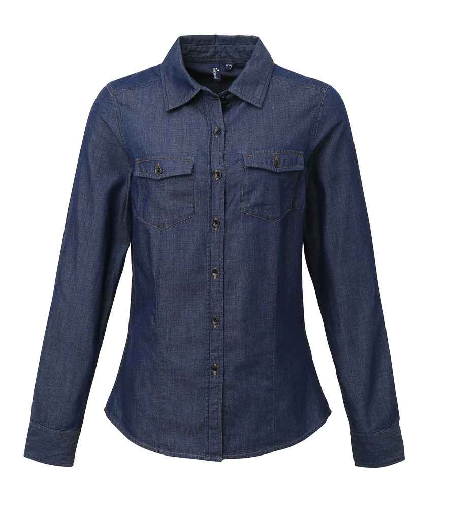Premier Lds Jeans Stitch Denim Sht