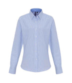 Premier Lds L/S Oxford Stripes Shirt