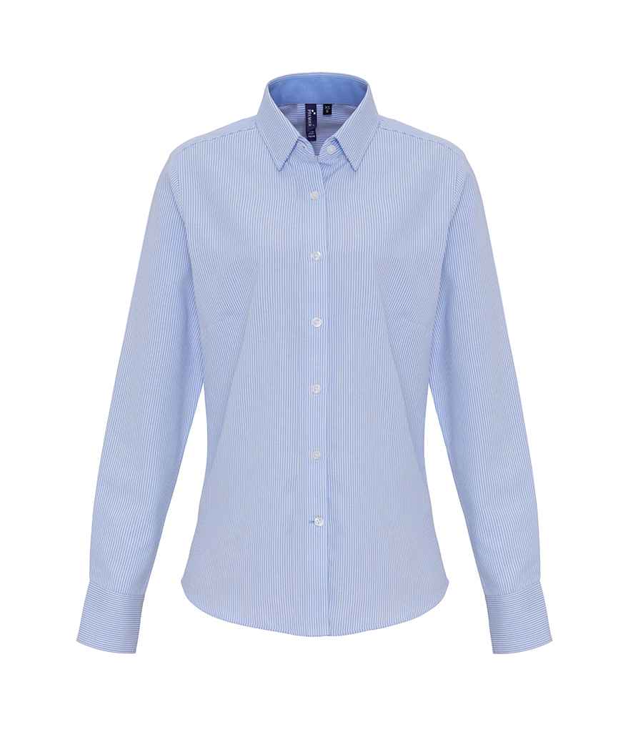 Premier Lds L/S Oxford Stripes Shirt