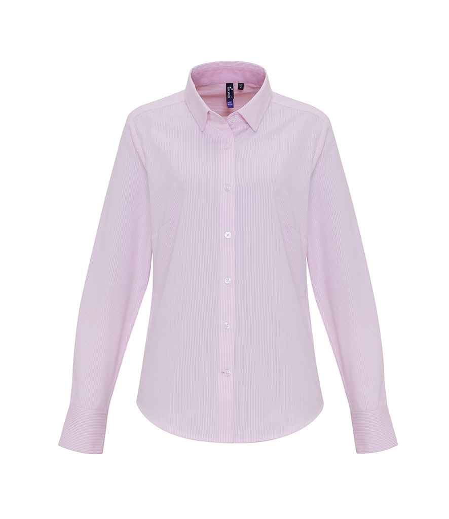 Premier Lds L/S Oxford Stripes Shirt