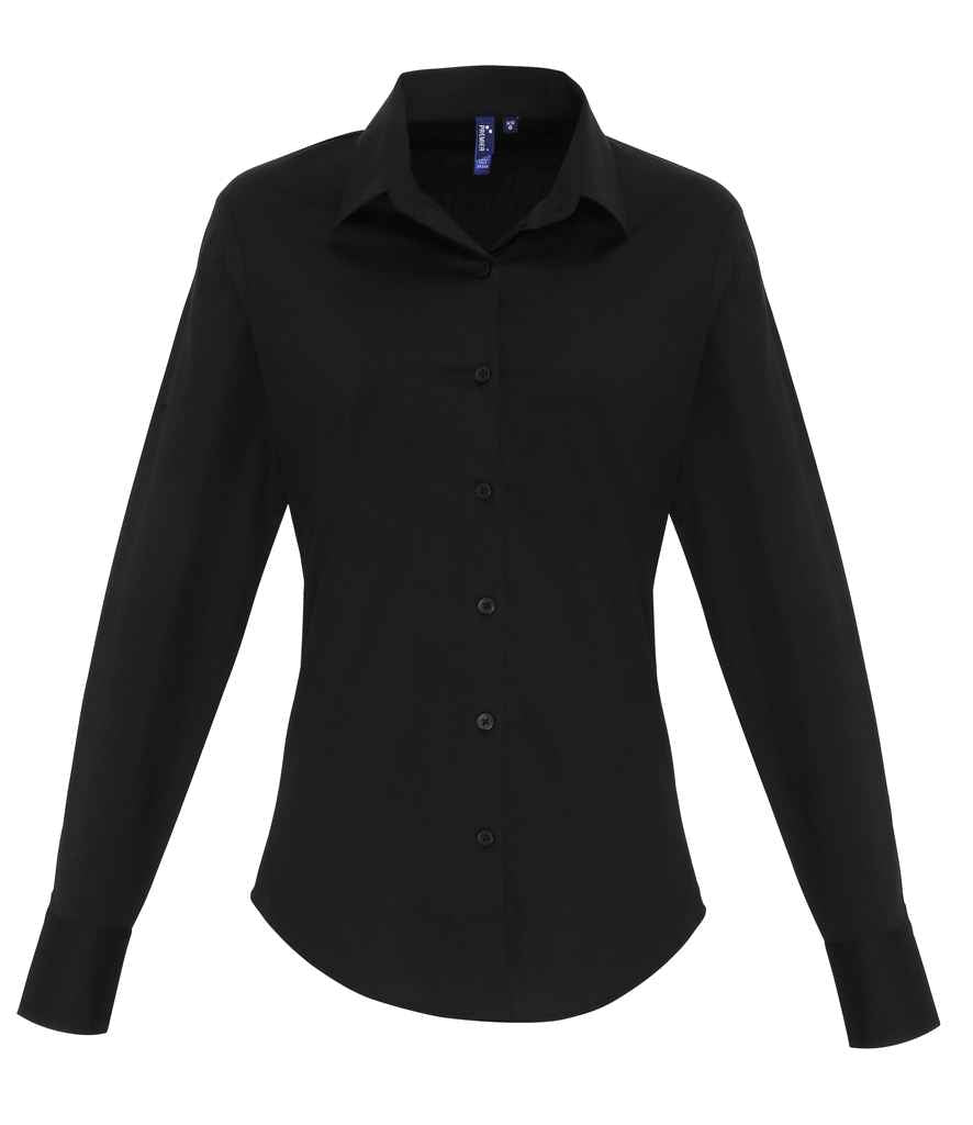 Premier Lds L/S Stretch Fit Poplin Sht