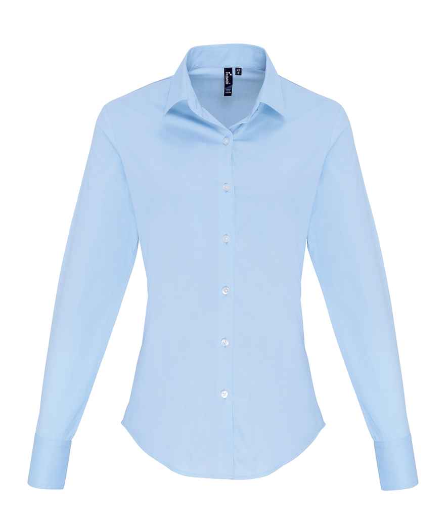 Premier Lds L/S Stretch Fit Poplin Sht