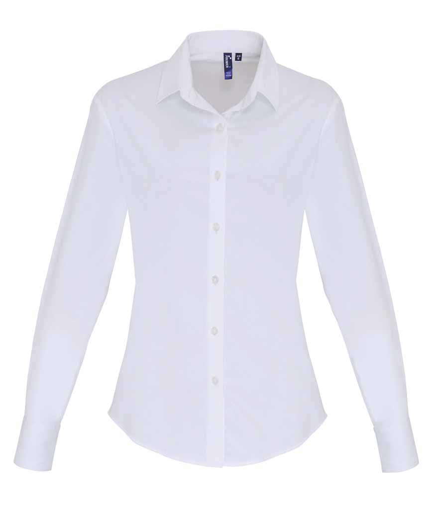 Premier Lds L/S Stretch Fit Poplin Sht