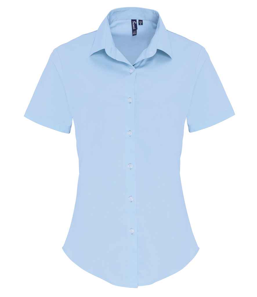 Premier Lds S/S Stretch Fit Poplin Sht