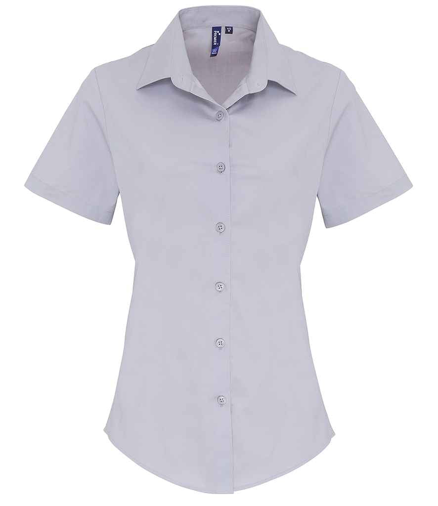 Premier Lds S/S Stretch Fit Poplin Sht