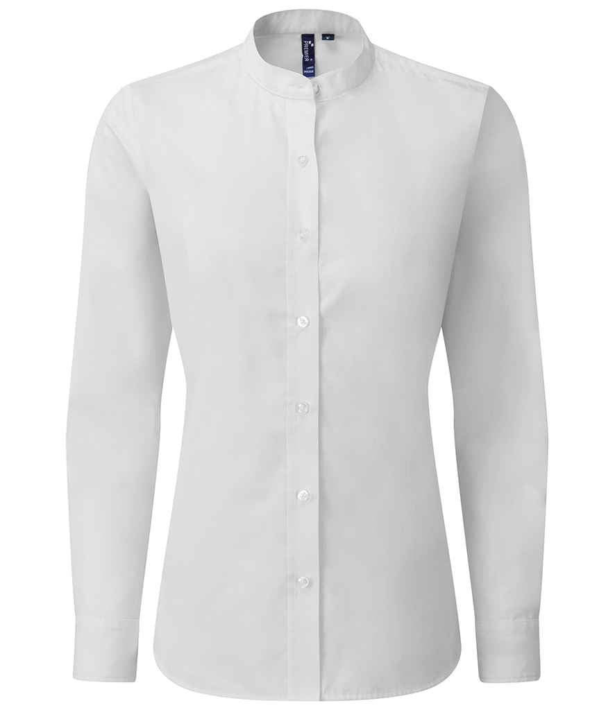 Premier Lds Banded Collar Grandad Shirt