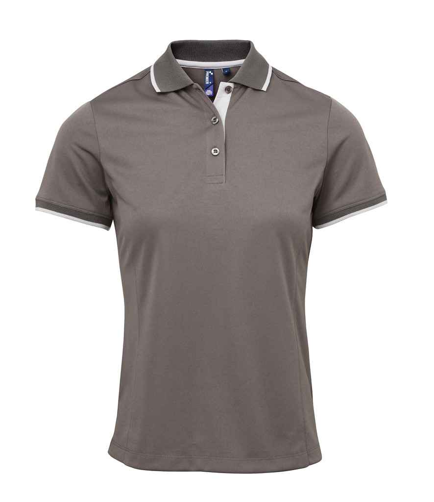 Premier Lds Contrast Cool. Polo