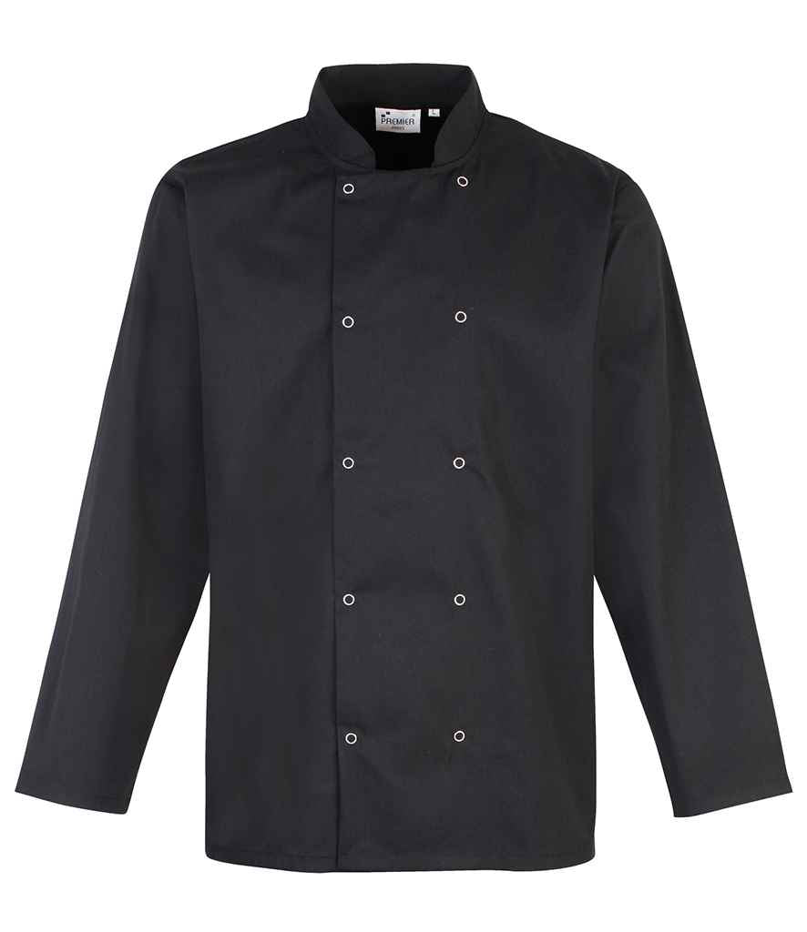 Premier L/S Stud Front Chefs Jkt
