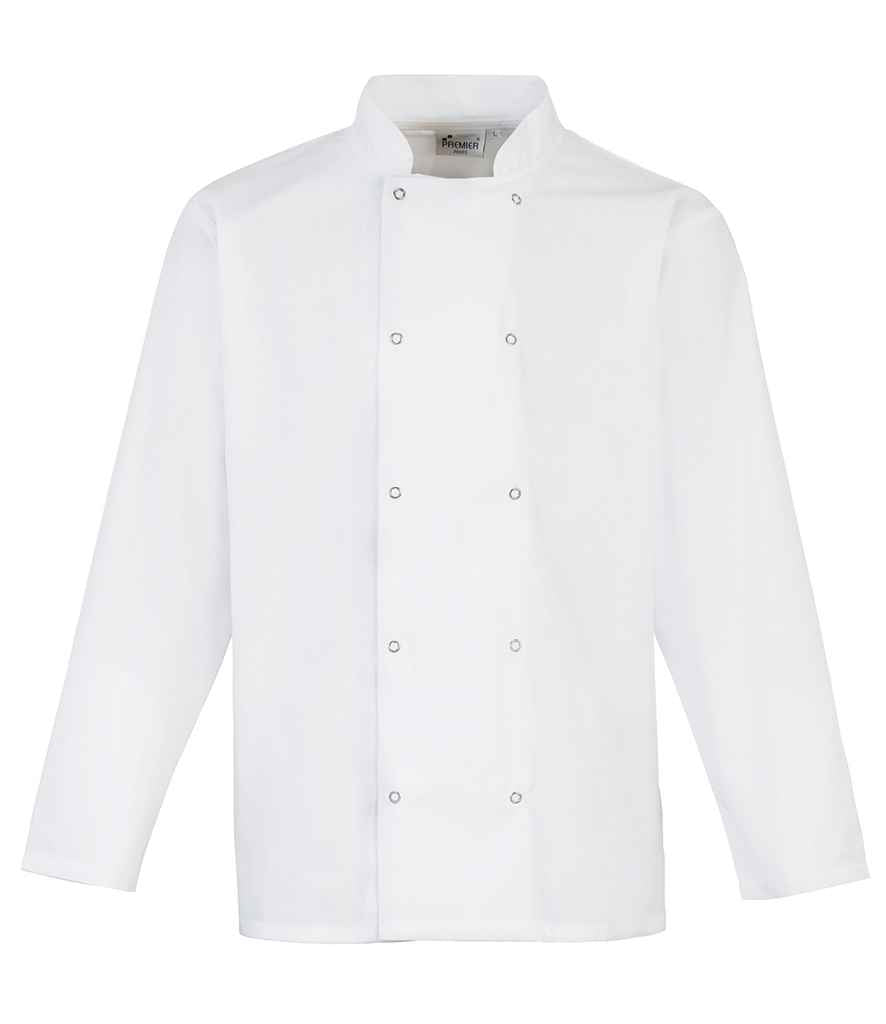 Premier L/S Stud Front Chefs Jkt