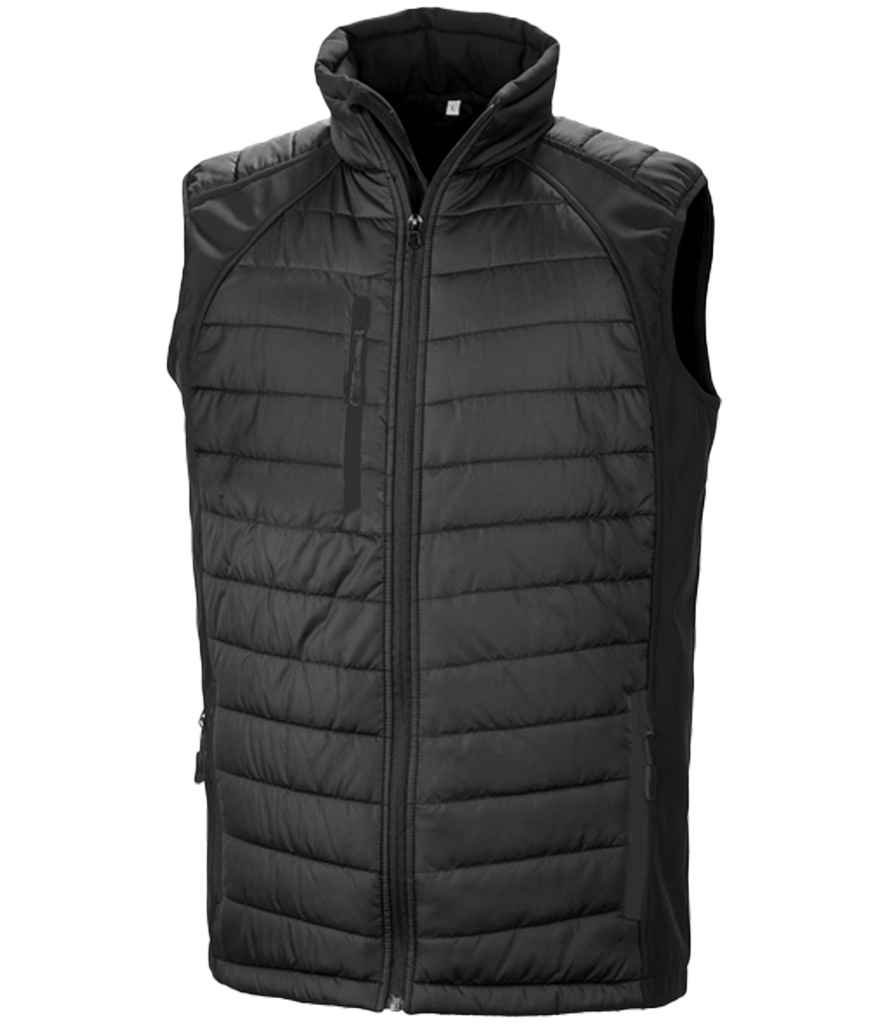 Res. Recycled Black Compass Gilet