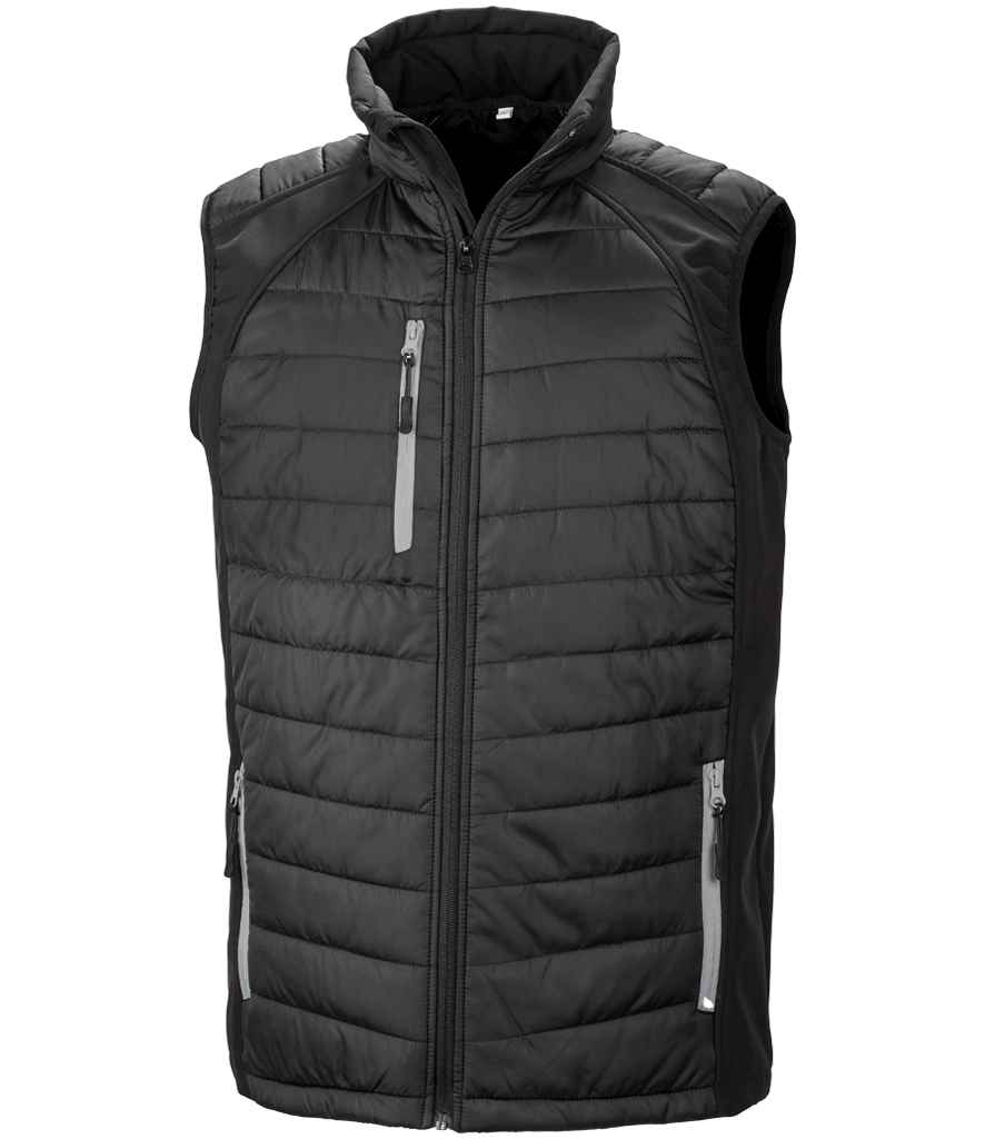 Res. Recycled Black Compass Gilet