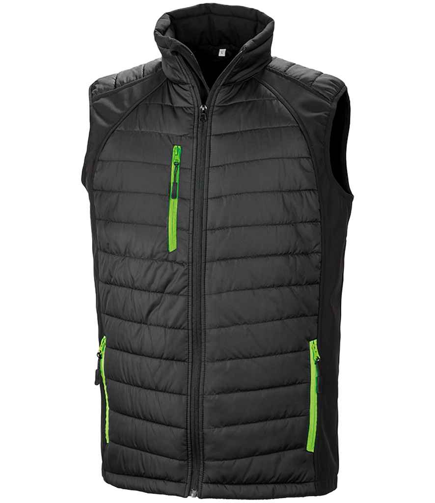 Res. Recycled Black Compass Gilet