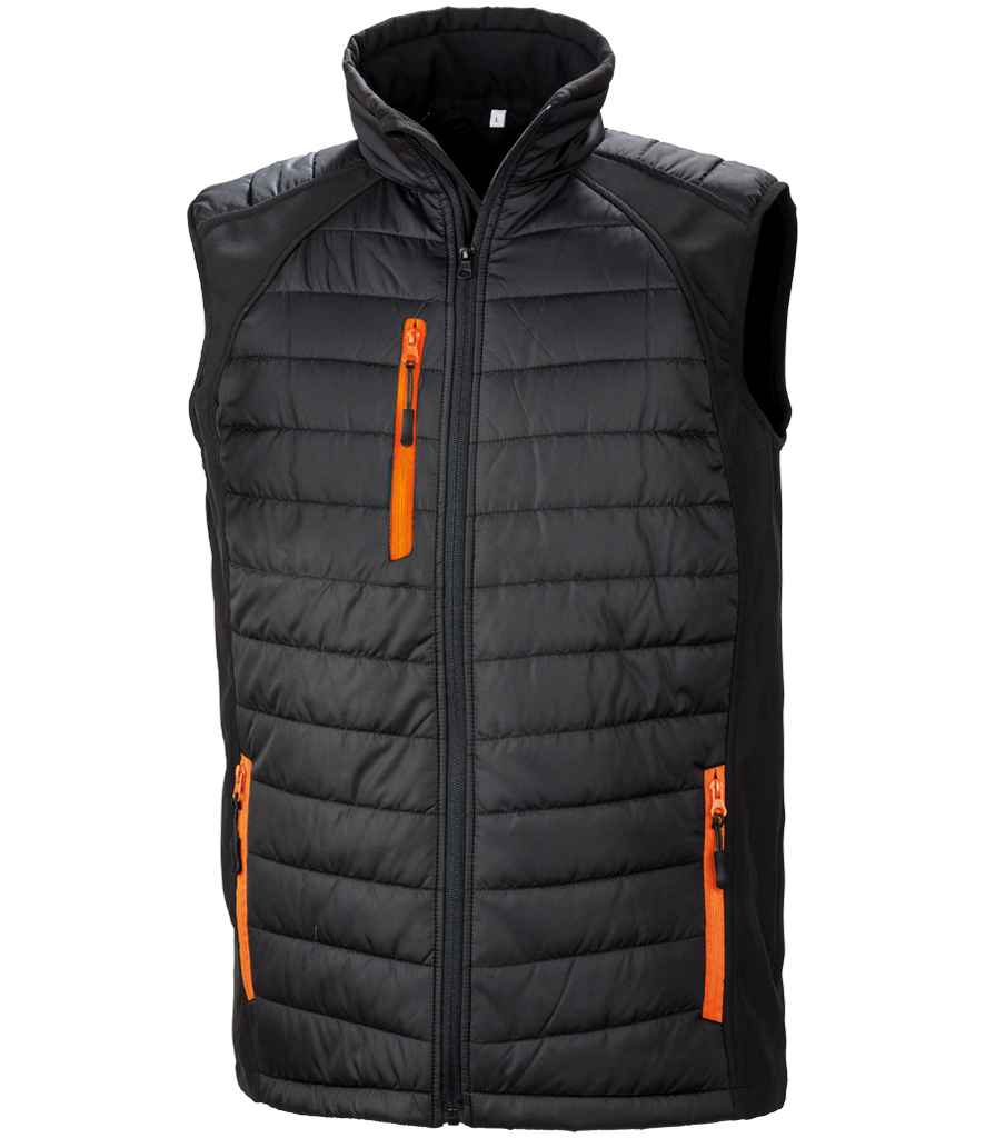 Res. Recycled Black Compass Gilet