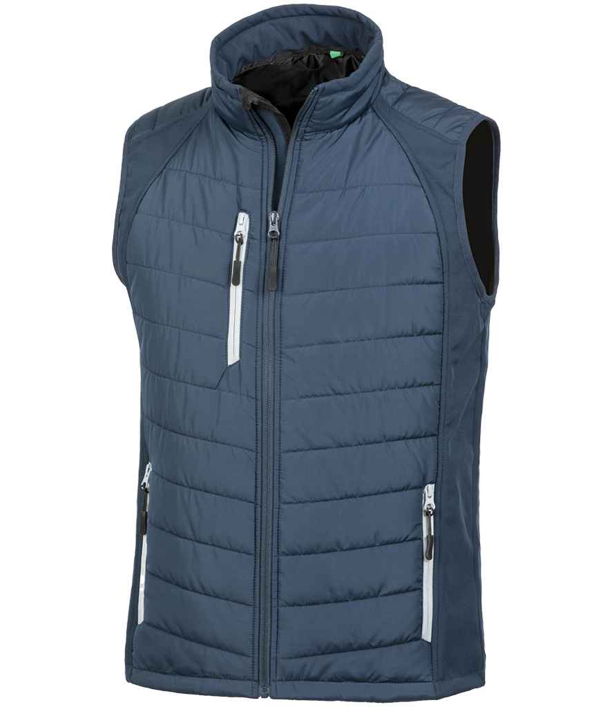 Res. Recycled Black Compass Gilet
