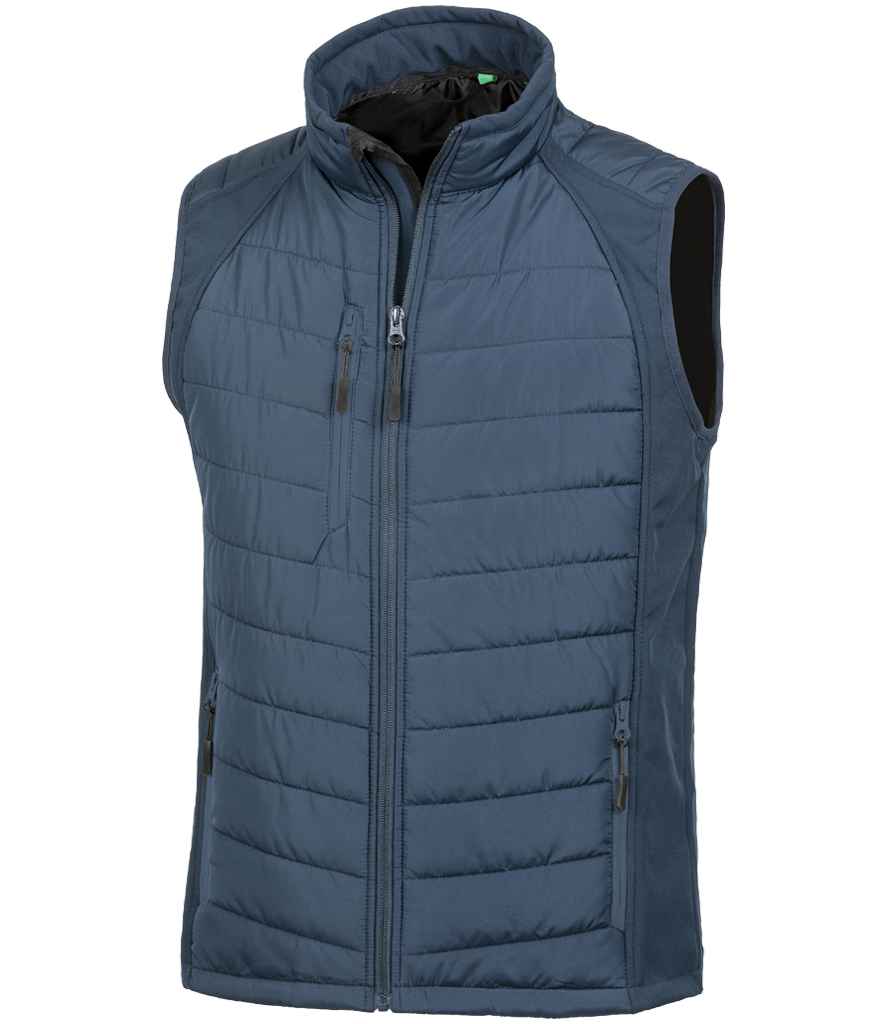 Res. Recycled Black Compass Gilet