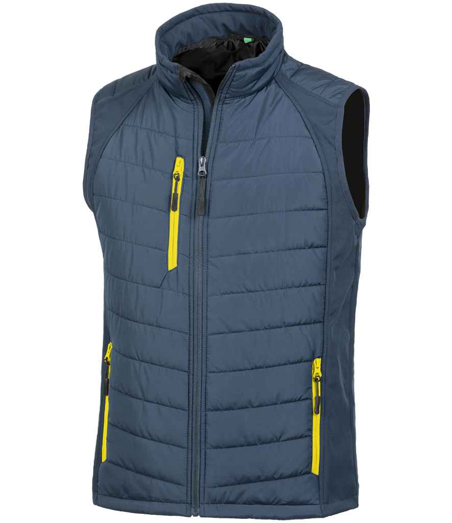 Res. Recycled Black Compass Gilet