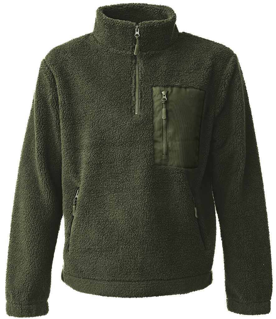 Ravine Unisex 1/4 Zip Borg Fleece