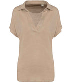 Spasso Ladies Linen Polo Shirt