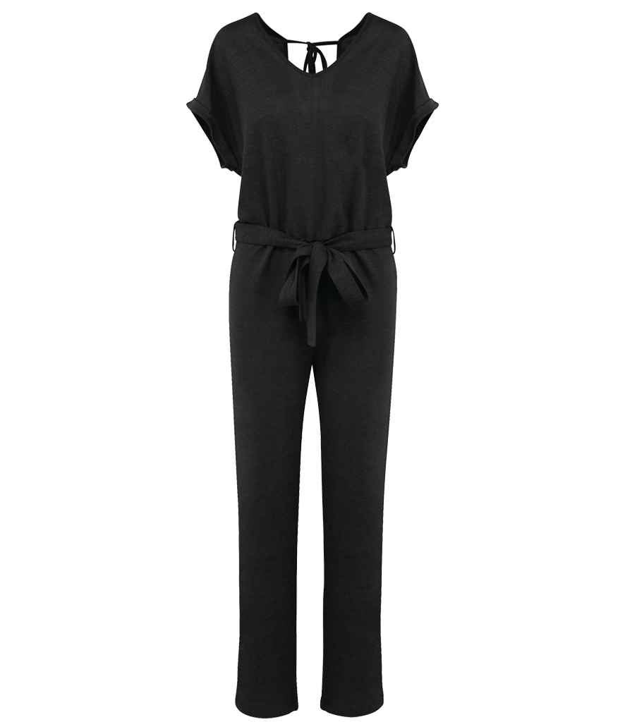 Spasso Lds. Eco-Friendly Linen Knit S/S Jumpsuit