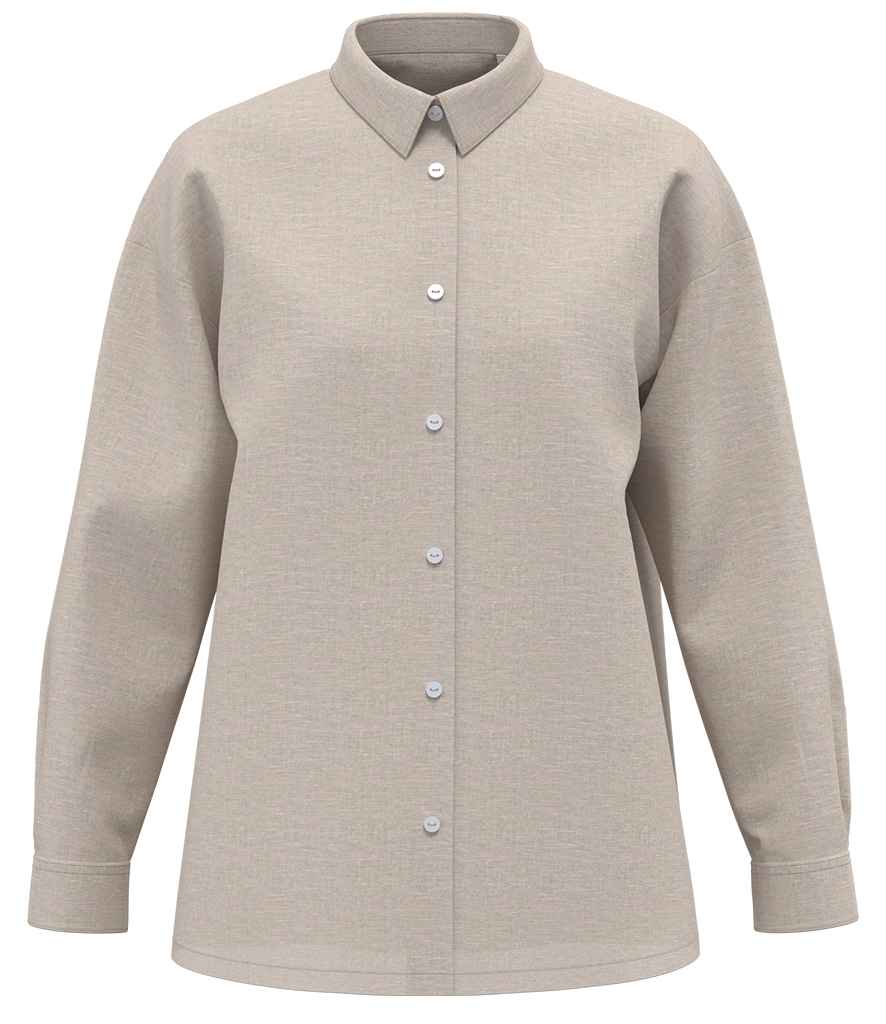 Spasso Lds. Oversized Linen Shirt