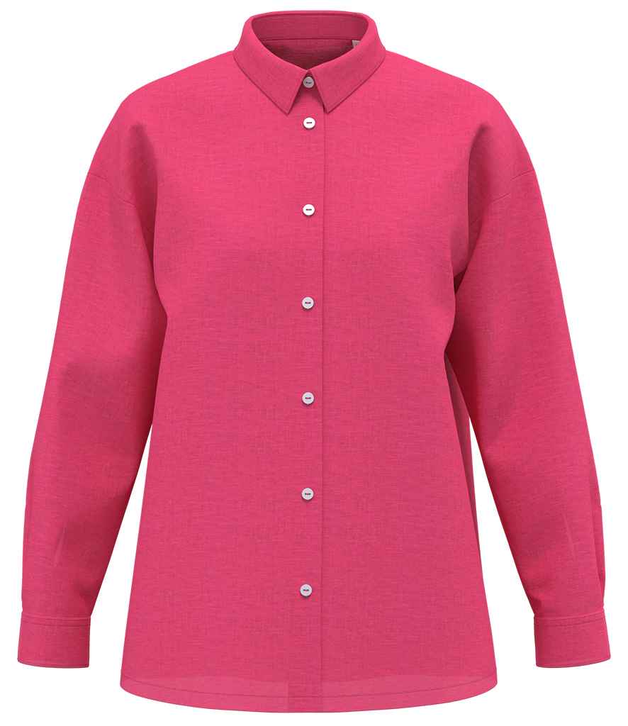 Spasso Lds. Oversized Linen Shirt