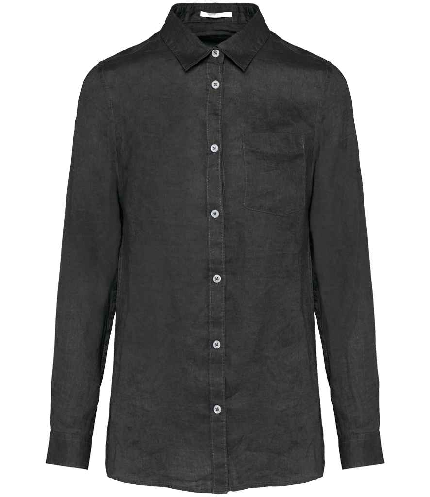 Spasso Lds L/S Linen Shirt