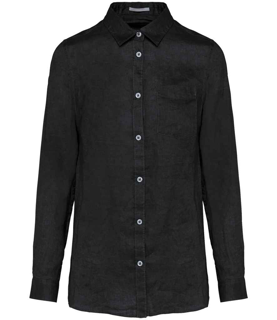 Spasso Lds L/S Linen Shirt