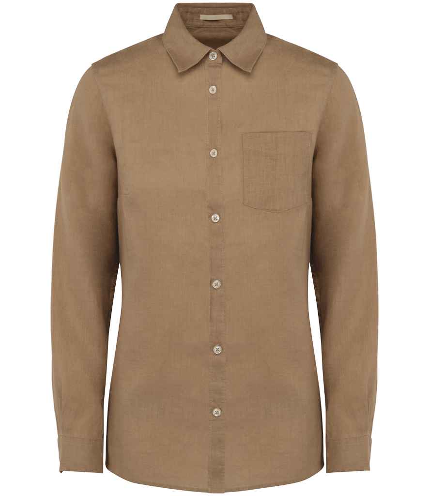Spasso Lds L/S Linen Shirt