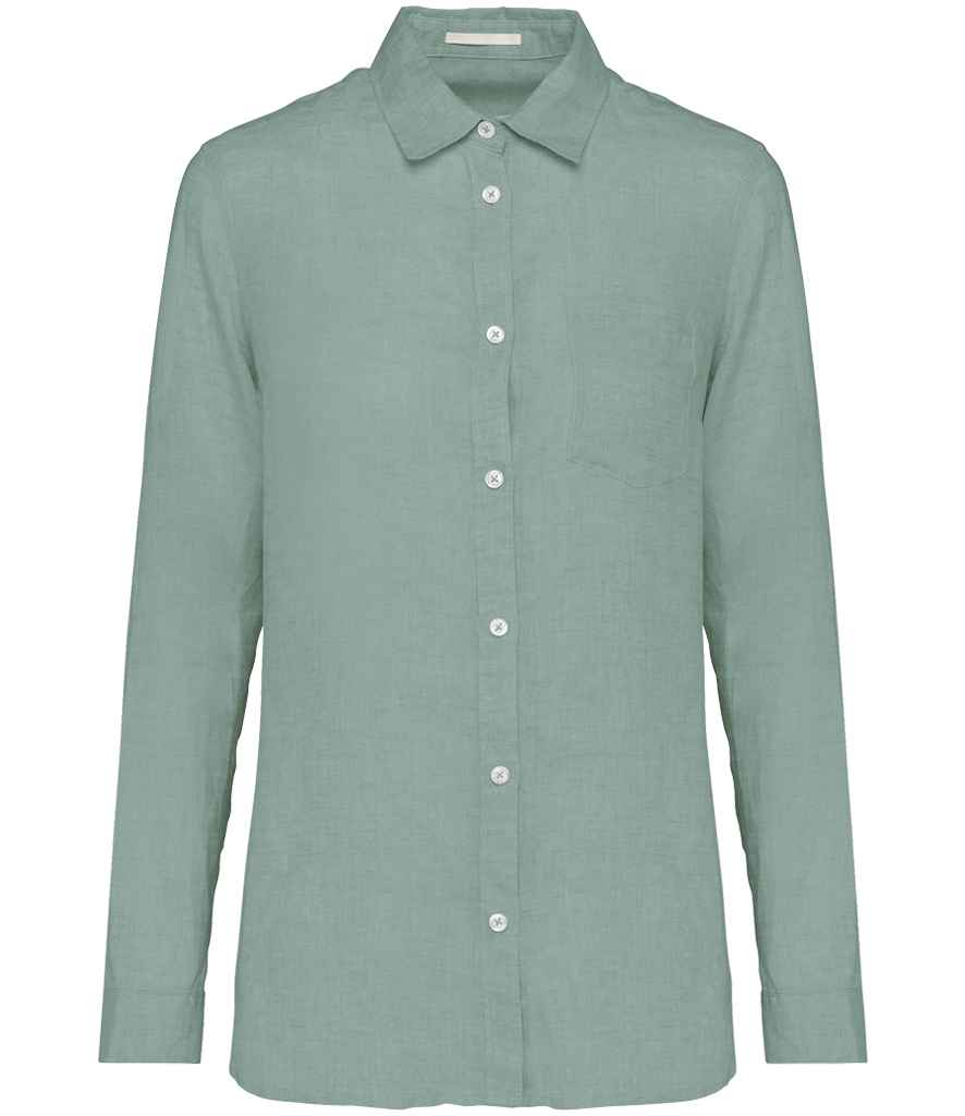 Spasso Lds L/S Linen Shirt