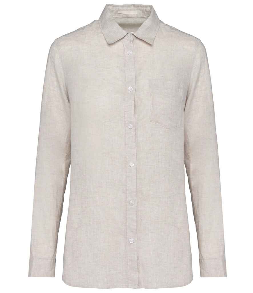 Spasso Lds L/S Linen Shirt