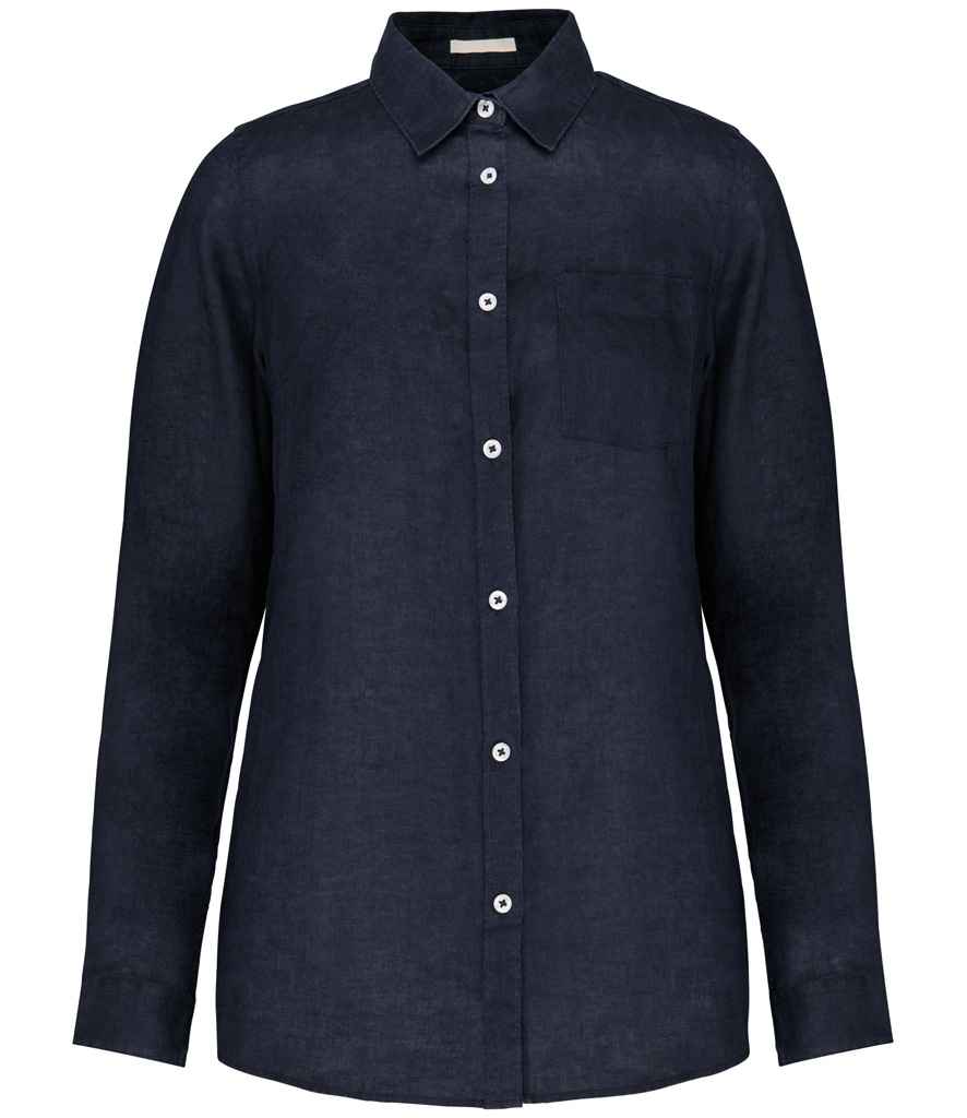 Spasso Lds L/S Linen Shirt