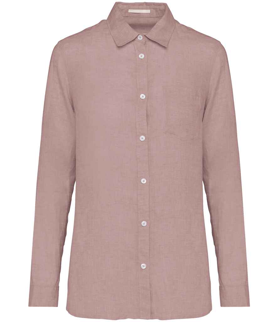Spasso Lds L/S Linen Shirt