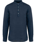 Spasso Linen Wshd. Mao Collar Shirt