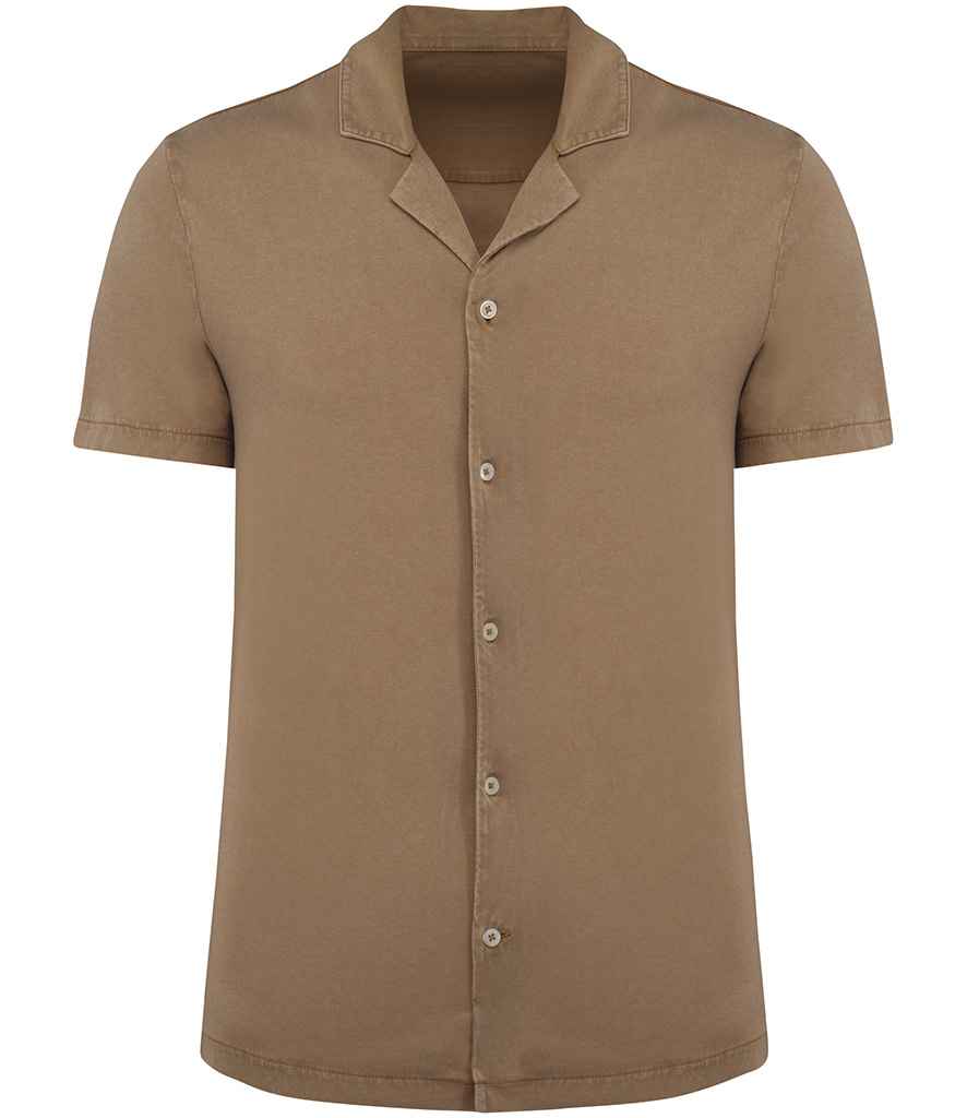 Spasso Jersey S/S Bowling Collar Shirt
