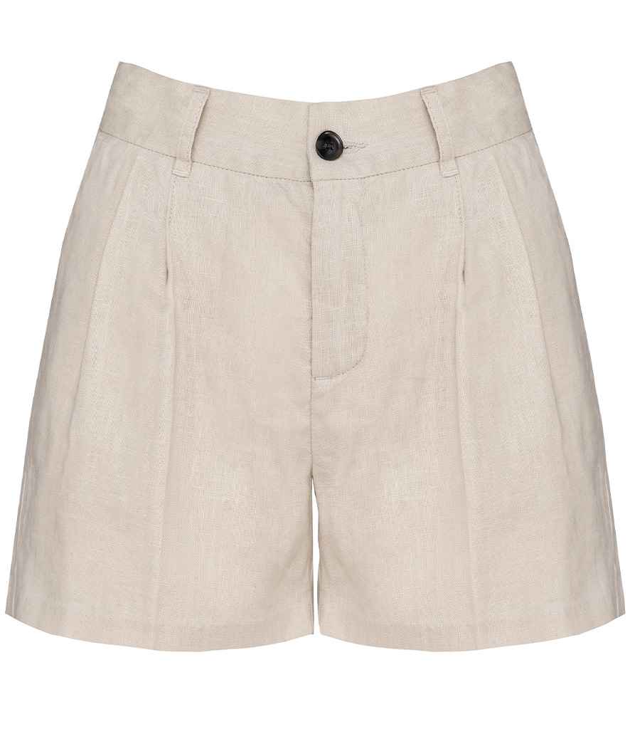 Spasso Lds. Linen Bermuda Shorts