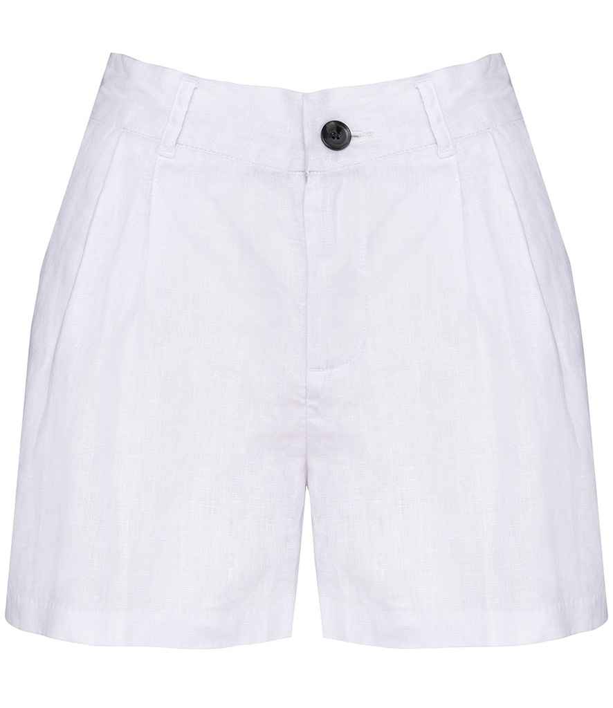 Spasso Lds. Linen Bermuda Shorts