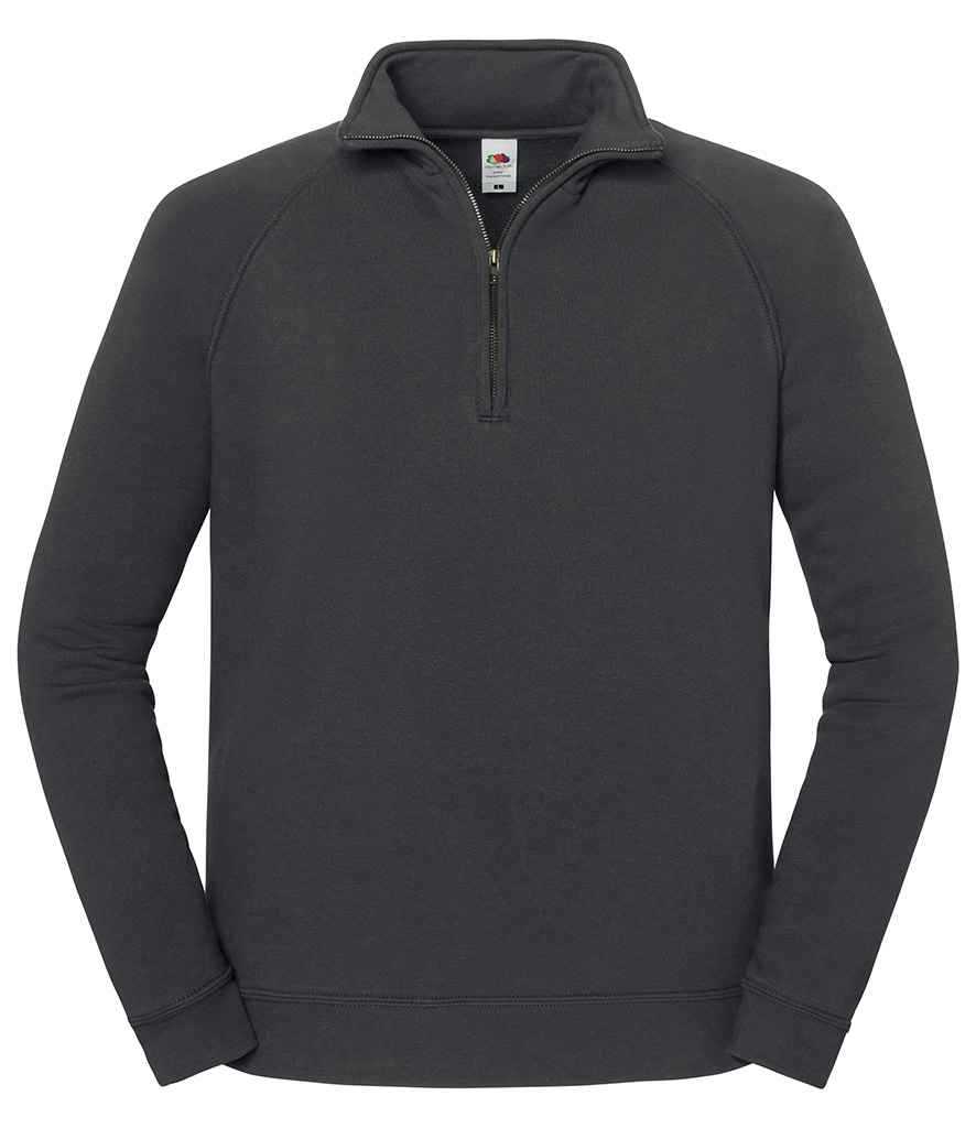Fruit Loom Iconic Premium Zip Neck Sweat