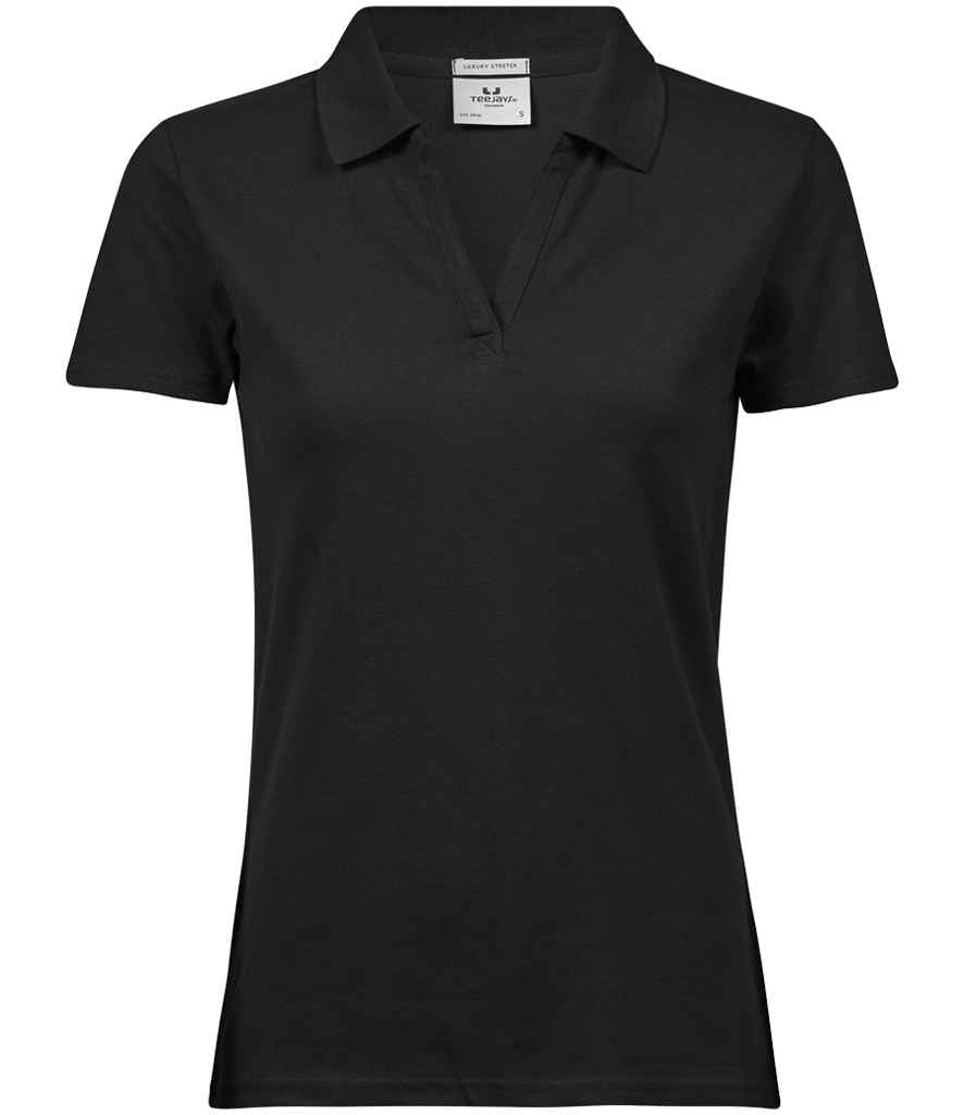 Tee Jays Lds Luxury Stretch V Nk Polo