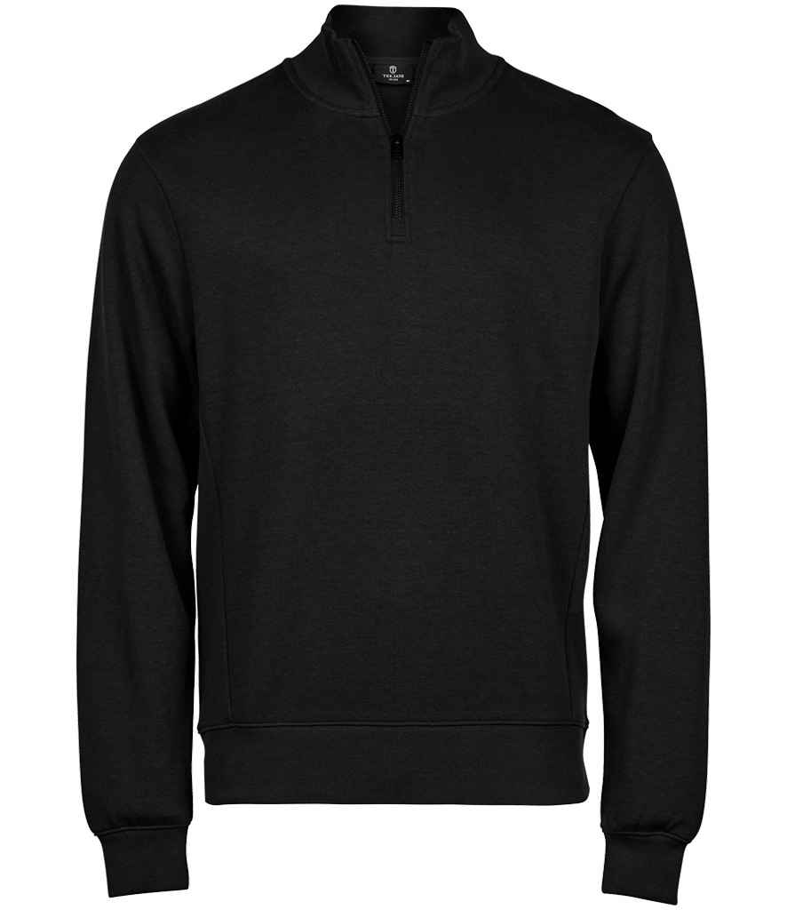 Tee Jays Ribbed Interlock Half Zip Sweat