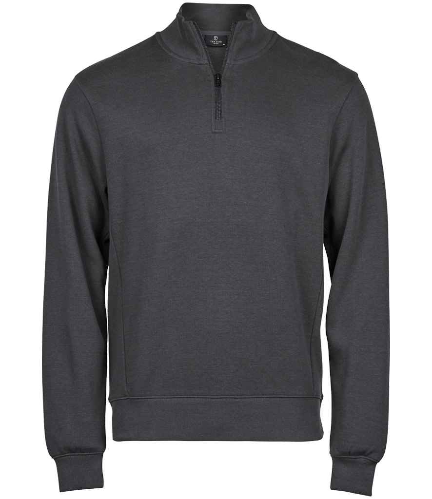 Tee Jays Ribbed Interlock Half Zip Sweat