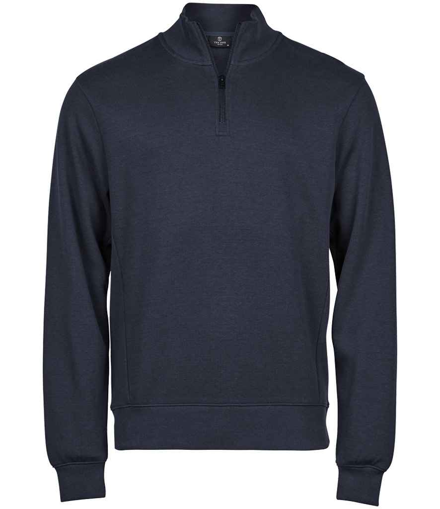 Tee Jays Ribbed Interlock Half Zip Sweat