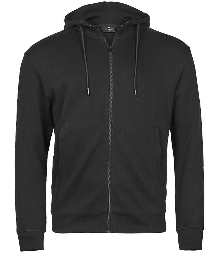 Tee Jays Ribbed Interlock Hooded Full Zip Sweat